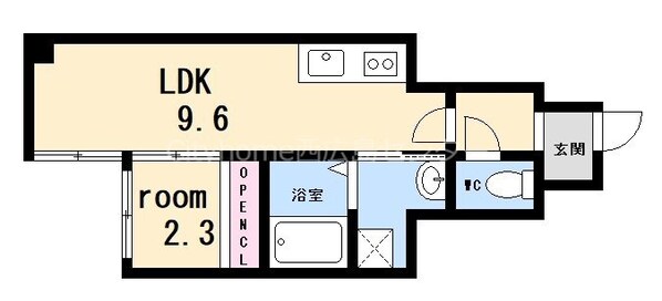 西観音町駅 徒歩10分 1階の物件間取画像